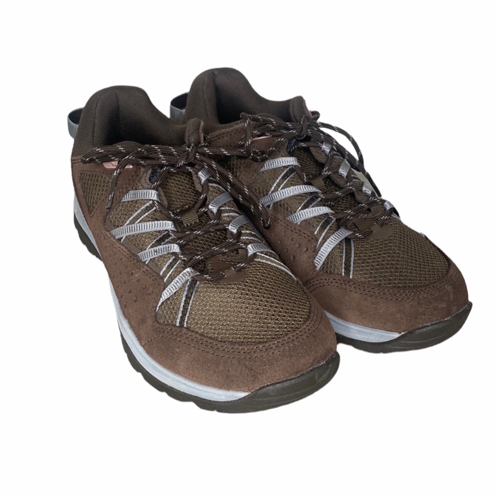 New Balance Womens 669v2 brown Suede Lace Up Trail Walking Shoe Size 7.5